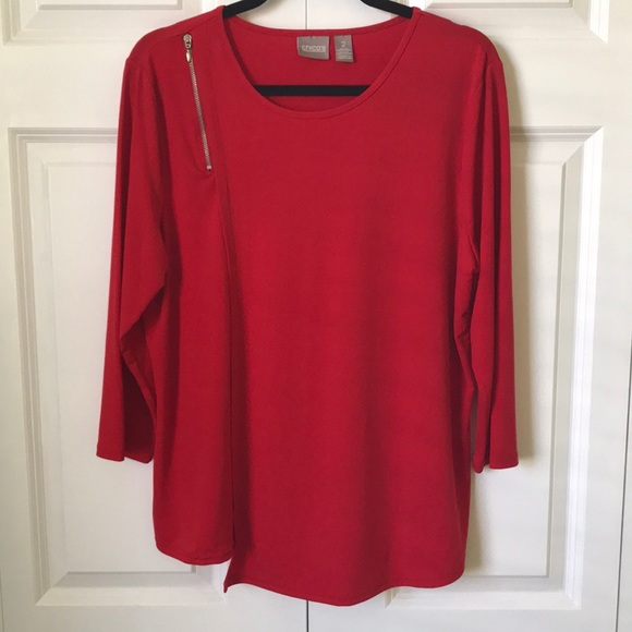 CHICO’S TOP WITH ZIPPER DETAIL - Picture 1 of 5